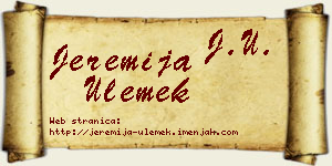 Jeremija Ulemek vizit kartica